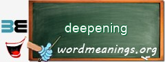 WordMeaning blackboard for deepening